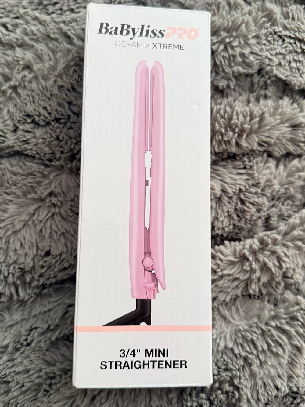 BaByliss Pink 3/4" Mini Ceramic Straightener for travel